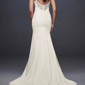 crepe mermaid wedding dress